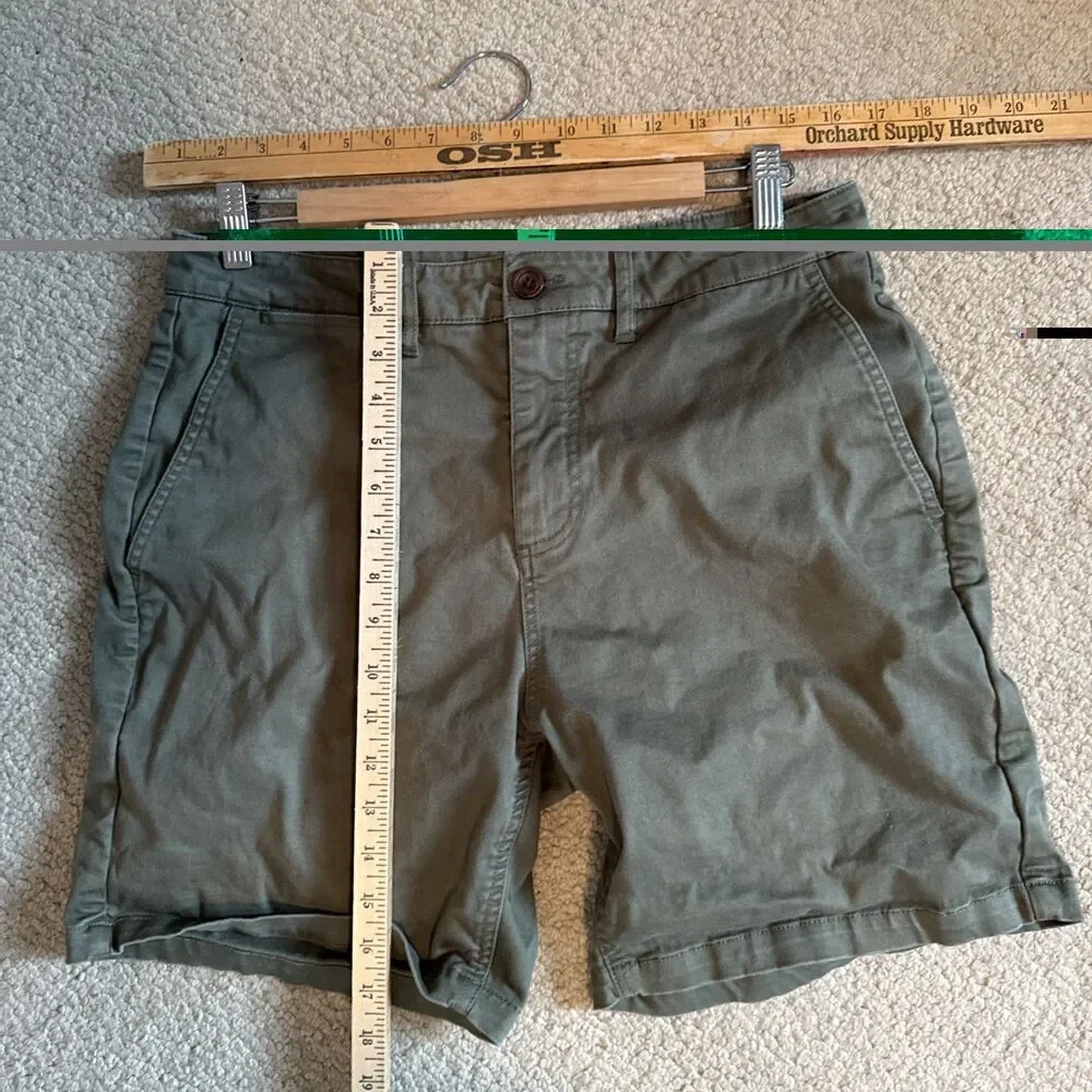 Katin Chino Shorts Olive Green Stretch Cotton Blend | Mens 31